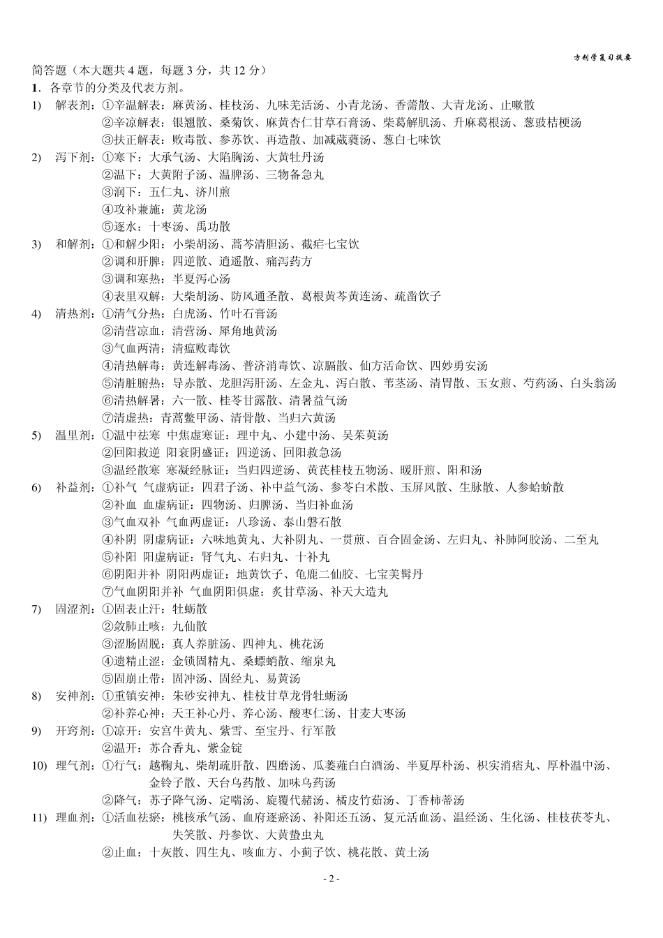 方剂学复习提要上海中医药大学方剂学大题整理_第2页