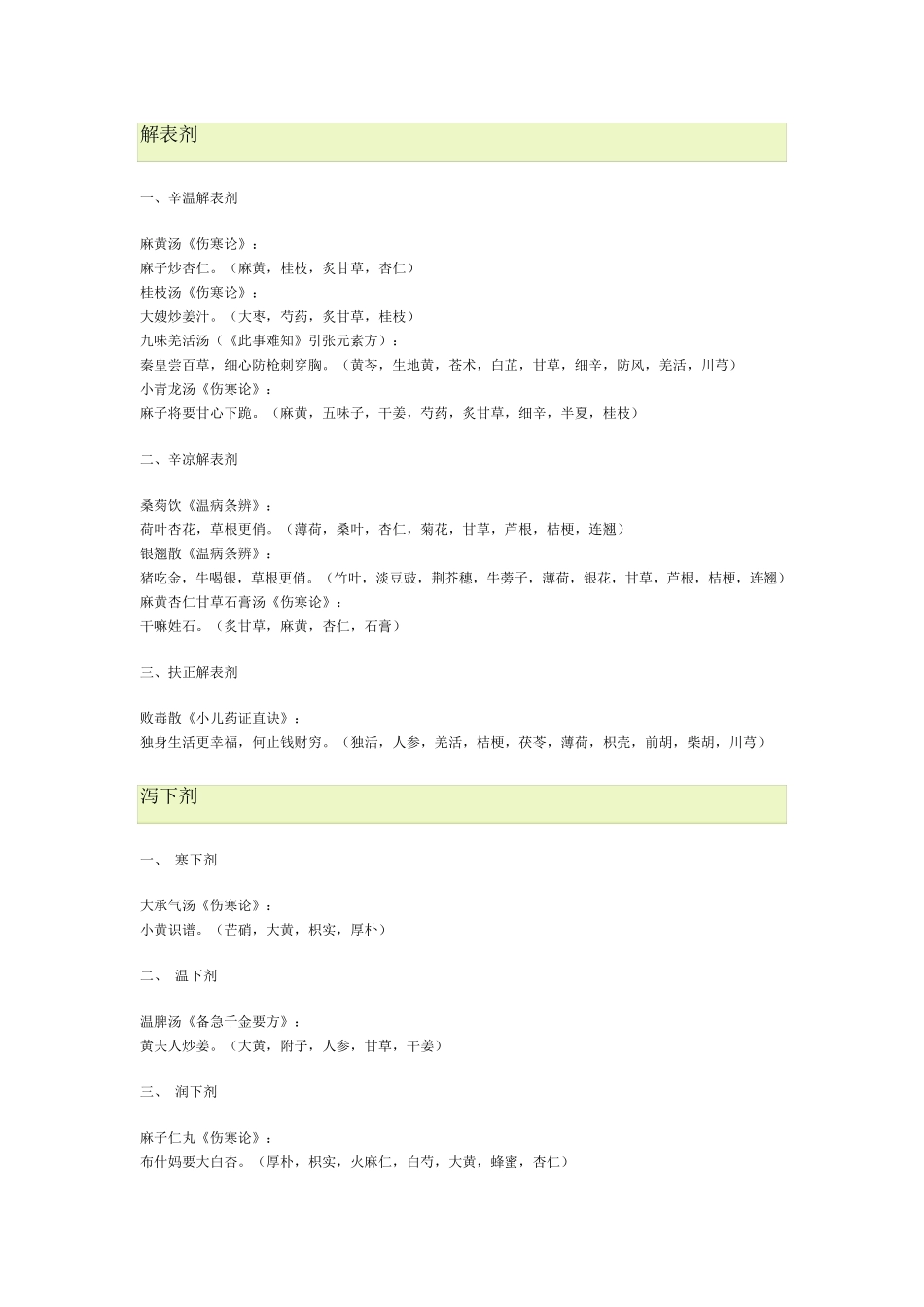 方剂学趣味方歌速记口诀_第1页