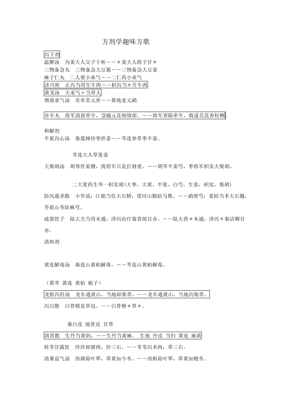 方剂学趣味方歌_第1页