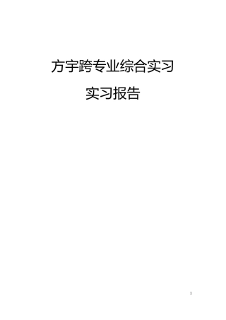 方宇跨专业实习