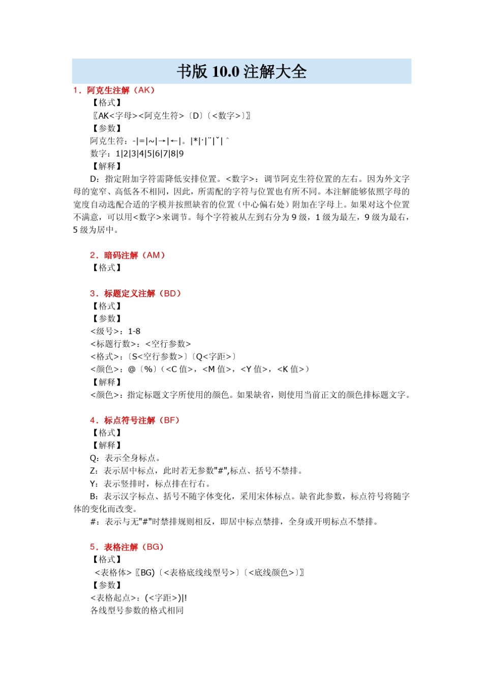 方正书版10.0注解大全_第1页