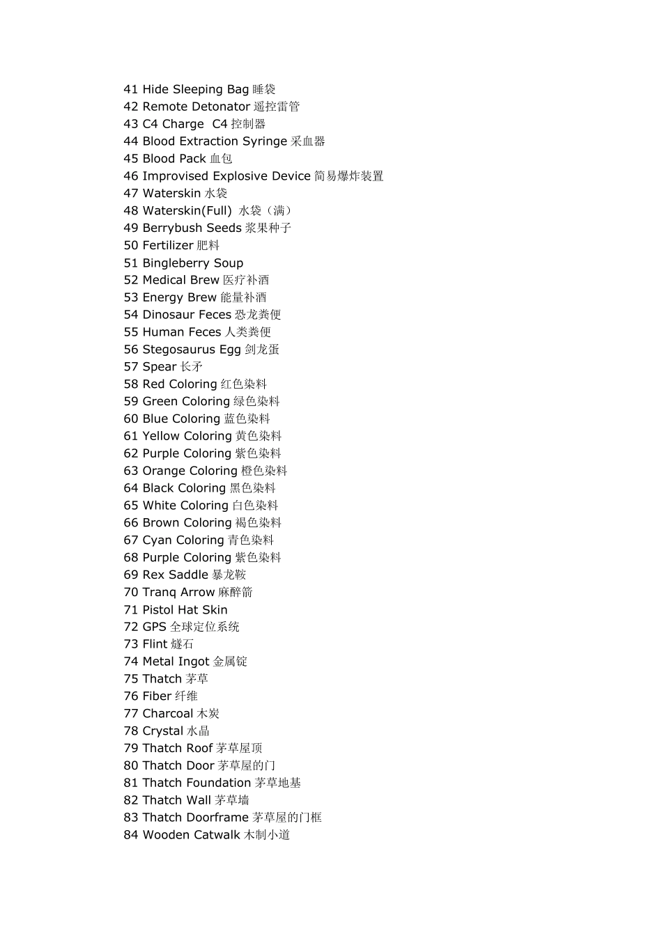 方舟生存进化全物品id代码讲解_第3页