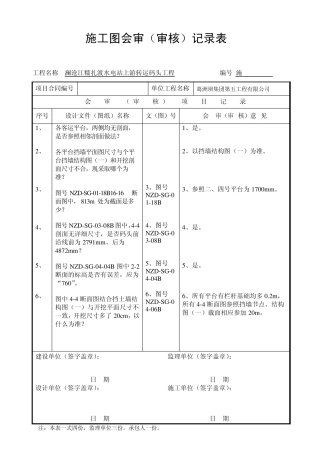 施A03施工图会审(审核)记录表20111017