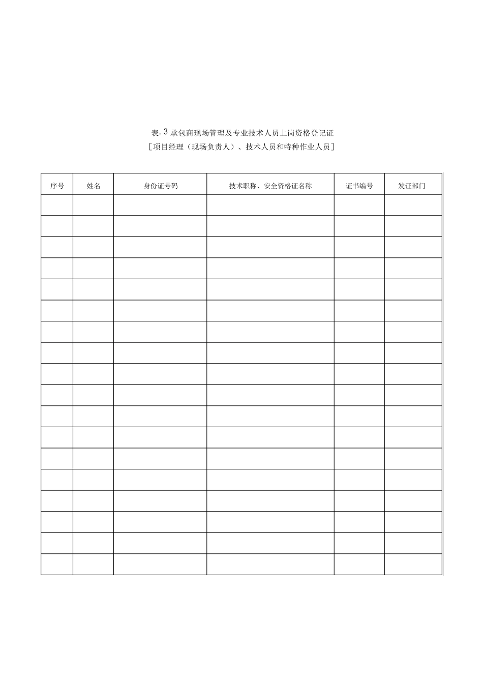 施工业绩简历证明和近三年安全施工记录情况表_第3页