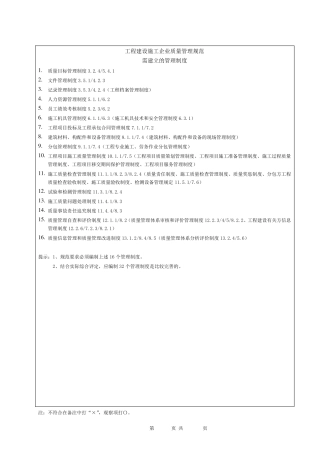 施工企业GB_T_50430内审检查表
