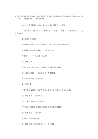 施工企业会计核算