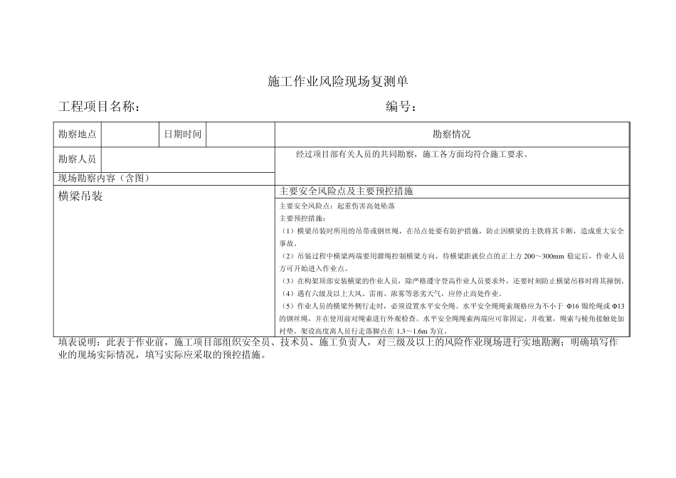 施工作业风险现场复测单_第2页