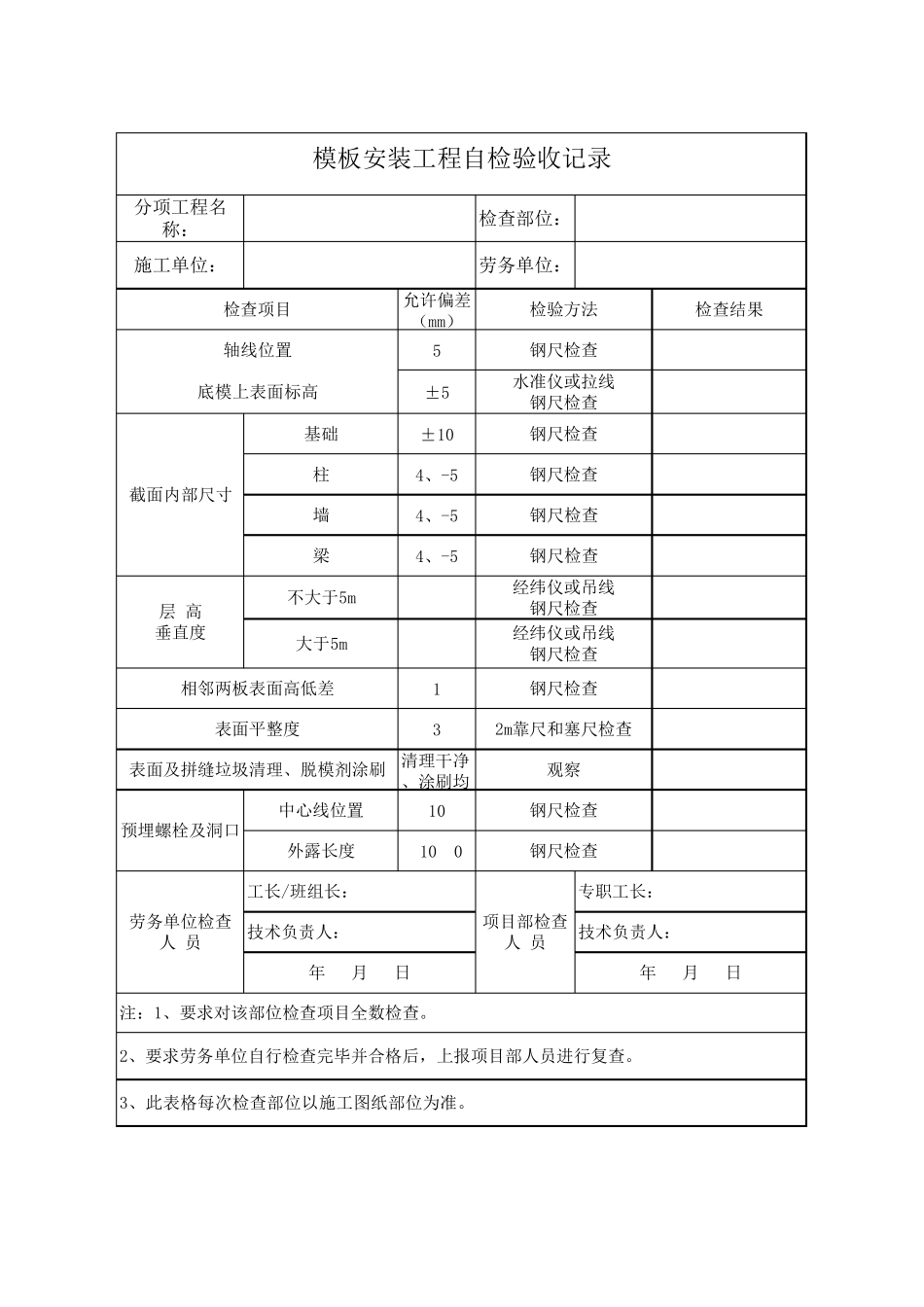 施工单位自检表格(精华)_第2页