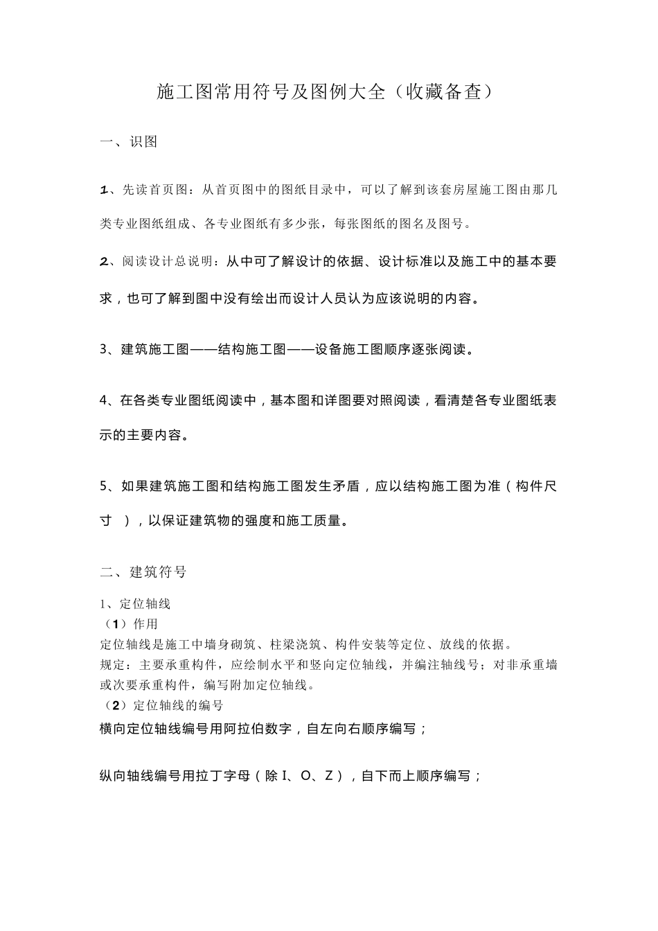 施工图常用符号及图例大全(收藏备查)_第1页