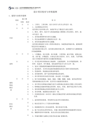 施工图校对及审核提纲