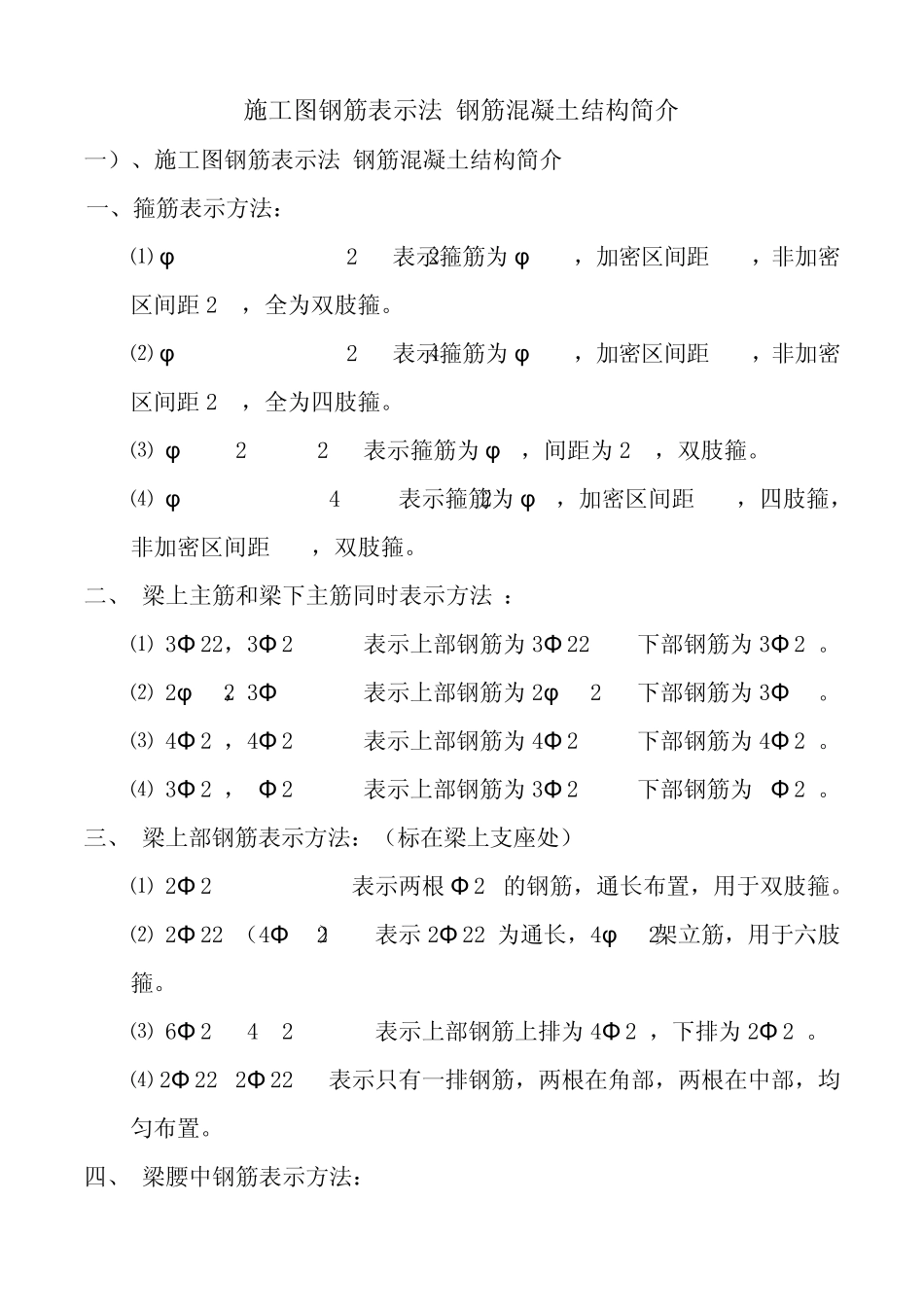 施工图钢筋表示法_第1页