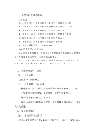 施工安全专项方案(室内装修)