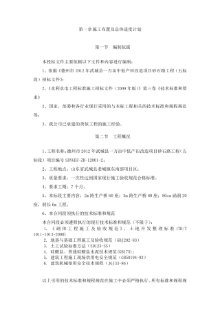 施工布置及总体进度计划