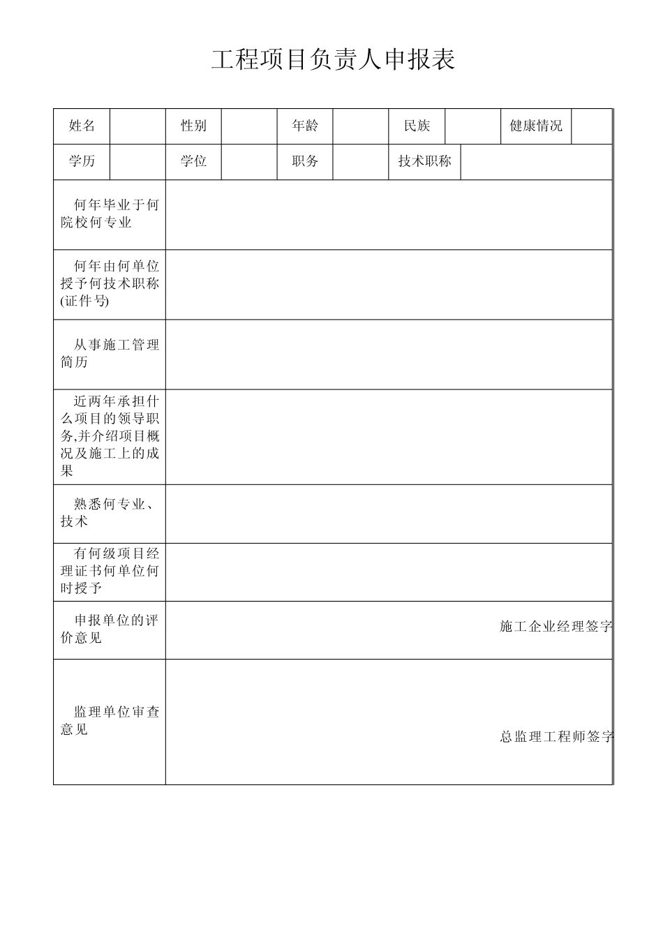 施工常用各种表格_第3页
