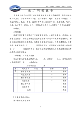 施工调查报告