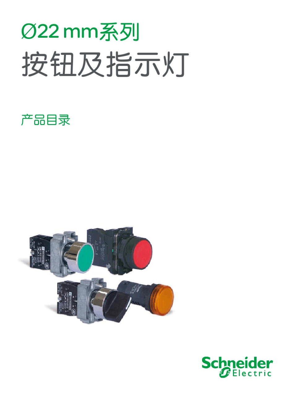 施耐德22mm按钮及指示灯产品目录_第1页