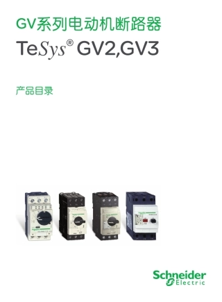 施耐德GV系列电动机保护断路器产品目录
