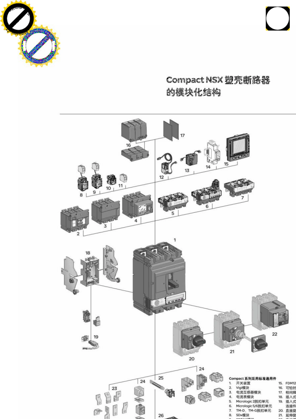 施耐德塑壳断路器、负荷隔离开关选型手册nsx_第1页