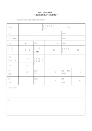 旅游商品购物点质量等级划分与评定附件