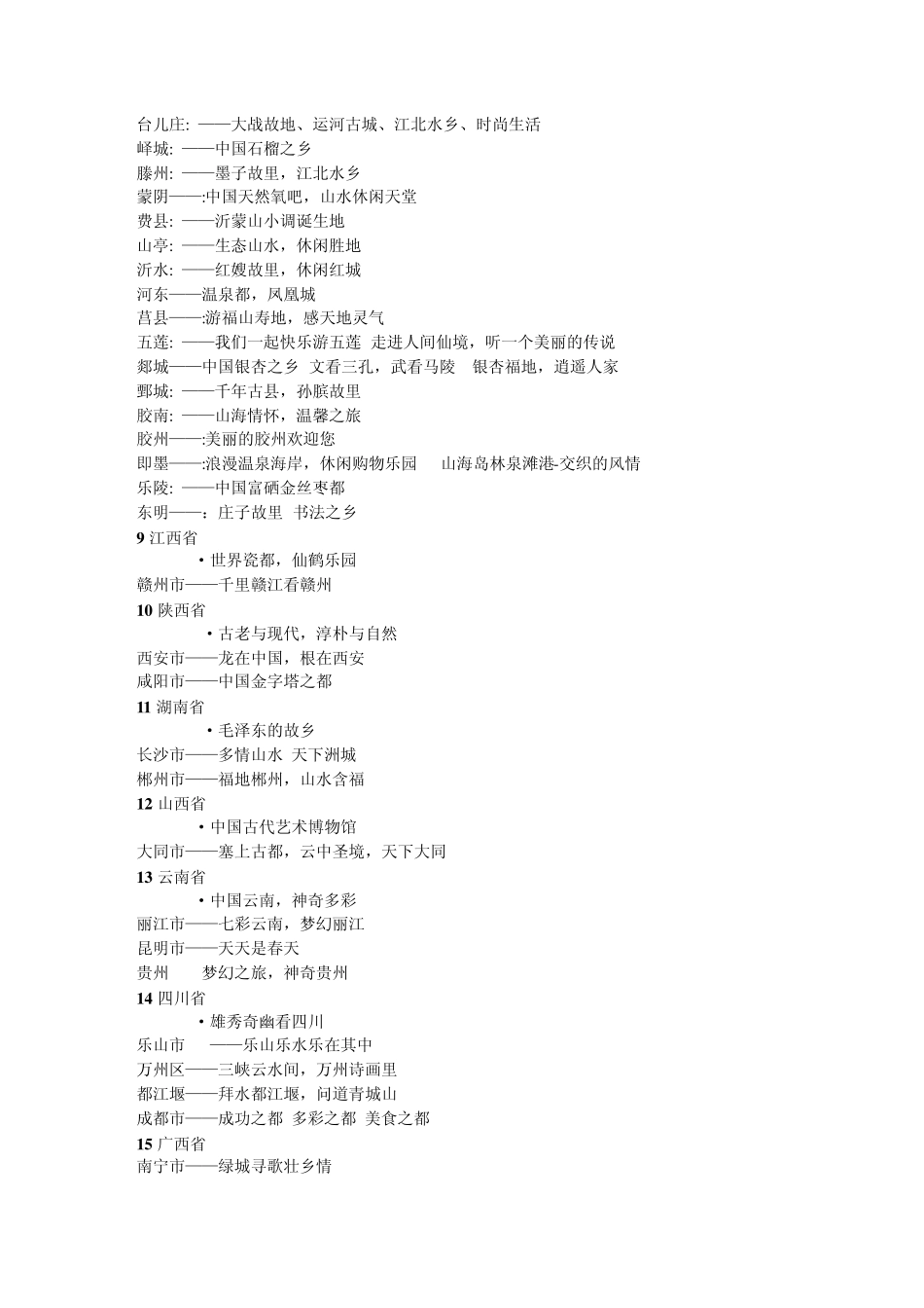 旅游地宣传口号及评述_第3页