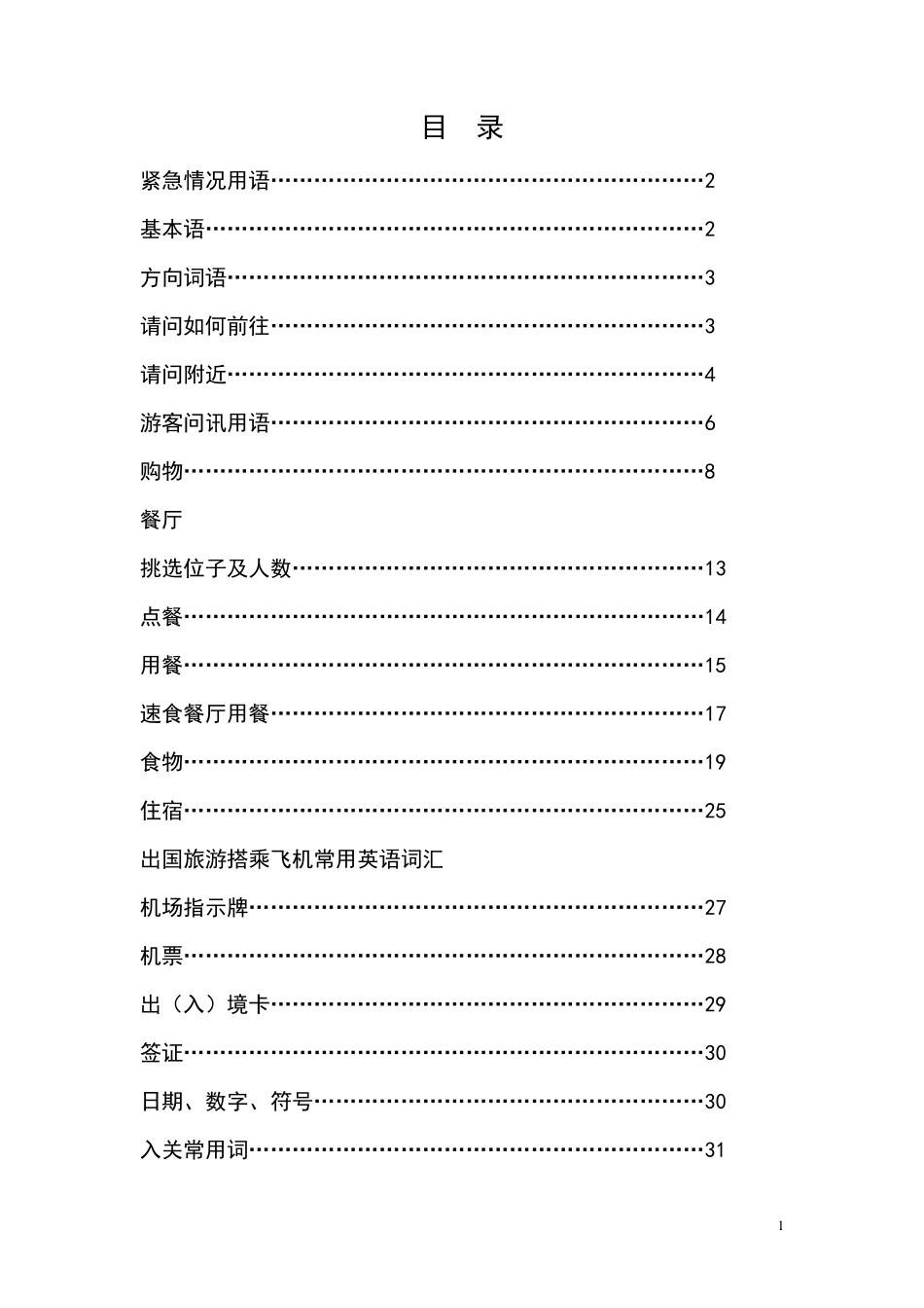 旅游常用英语口语(衣食住行)_第1页