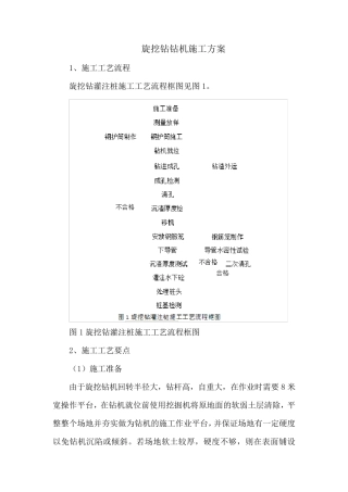 旋挖钻钻机施工方案