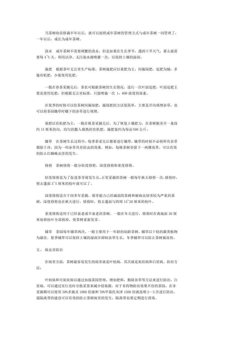 无公害茶叶生产技术、栽培技术、种植技术_第3页