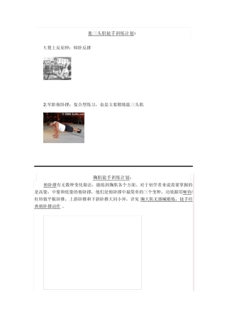 无器械室内锻炼方法,猛男徒手肌肉训练大全