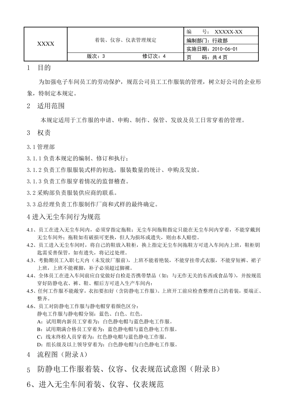 无尘车间着装仪容仪表管理规定_第2页