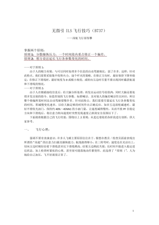 无指引飞行技巧
