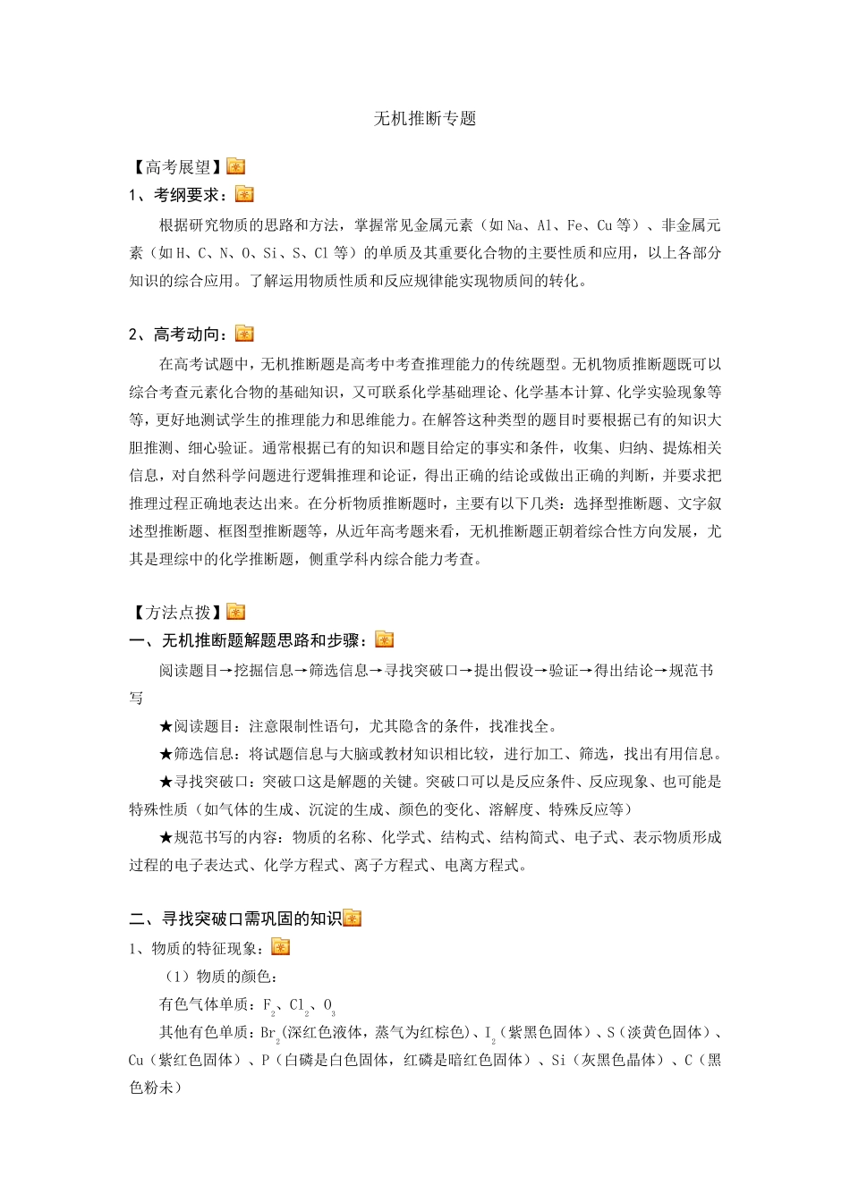 无机推断专题_第1页