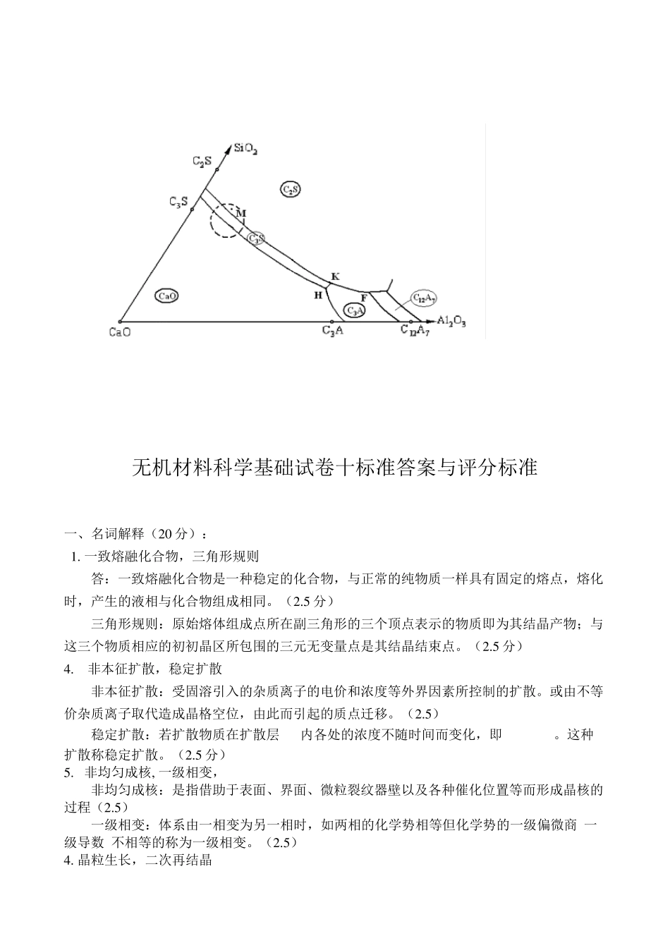 无机材料科学基础试卷10_第3页