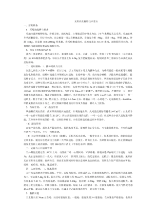 无籽西瓜栽培技术要点