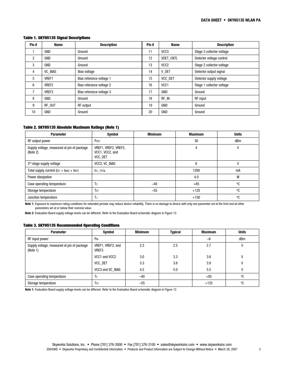 无线信号放大电路SKY65135资料_第3页