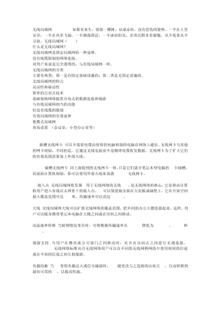 无线局域网(WLAN)