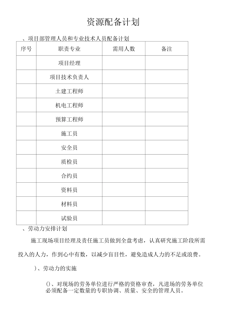 项目资源配置计划_第1页