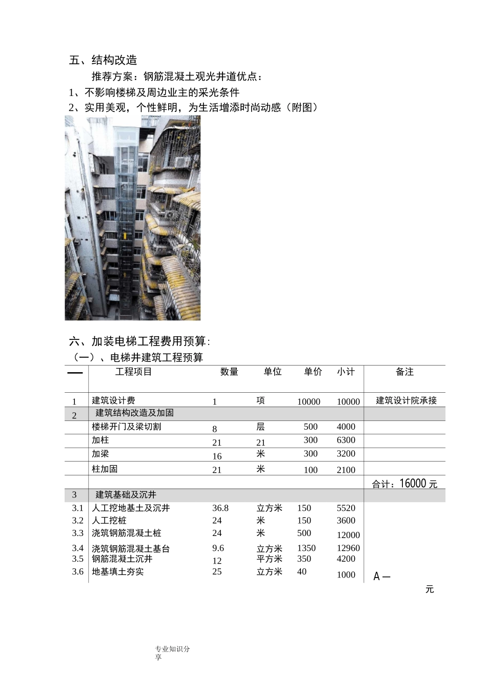 旧楼加装电梯方案说明_第3页