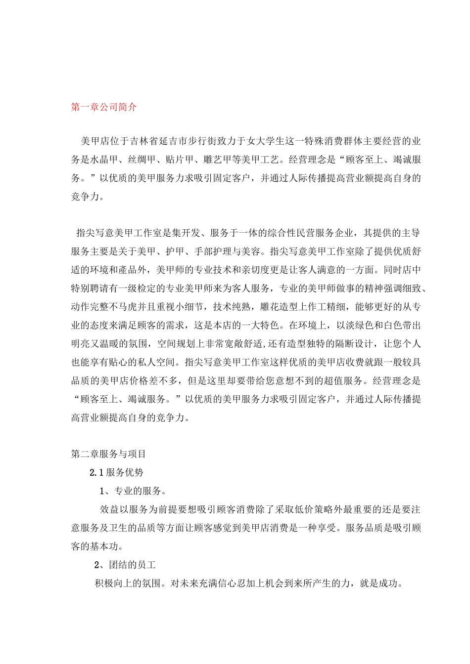 美甲店商业计划书_第2页