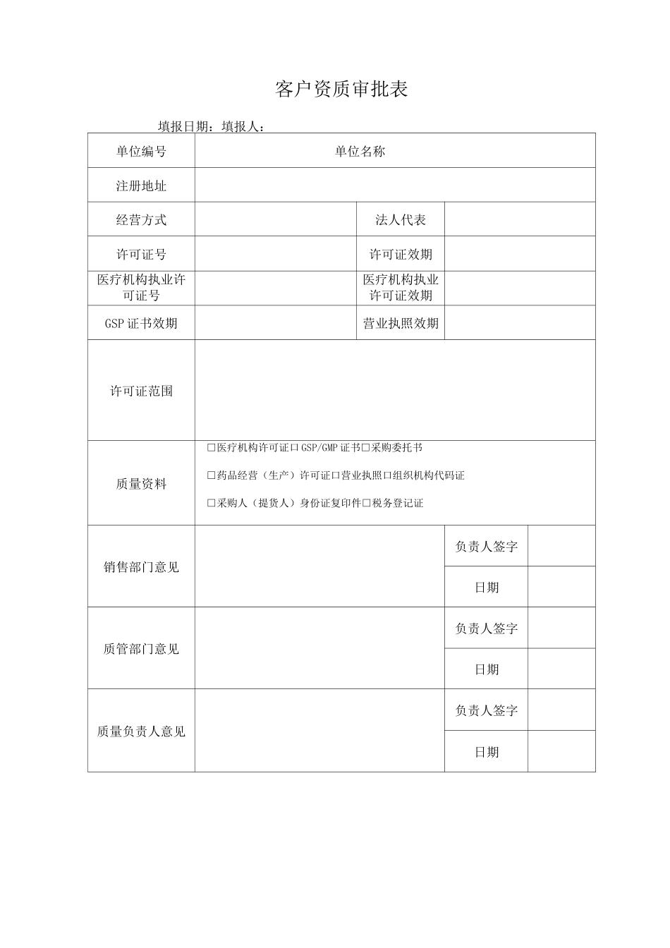 医疗器械表格_第1页