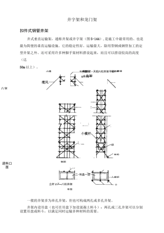 井字架和龙门架