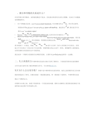 微分和导数的关系是什么