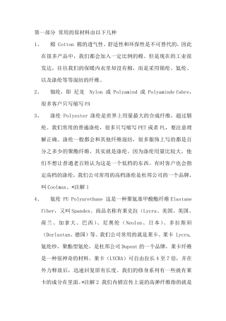 无缝内衣常用材料