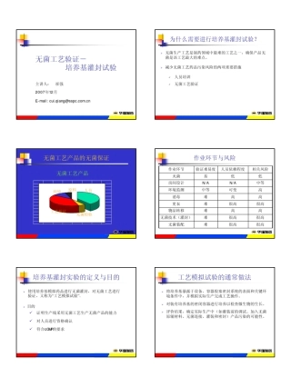 无菌工艺验证