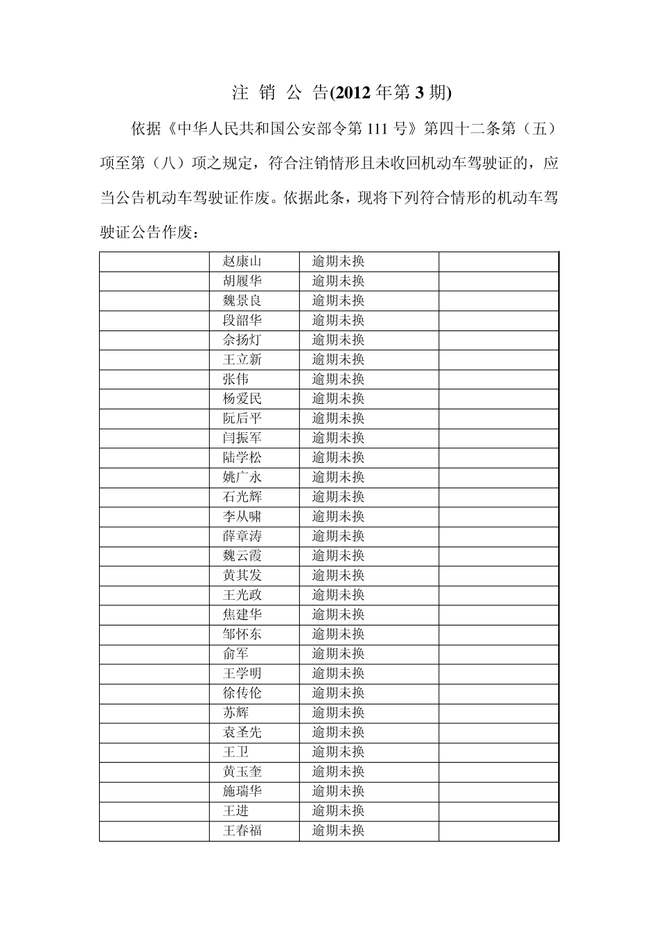 无证公告合肥交通违章查询_第1页