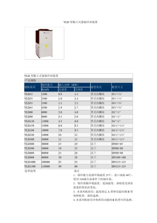 无锡沃尔得油冷机样本