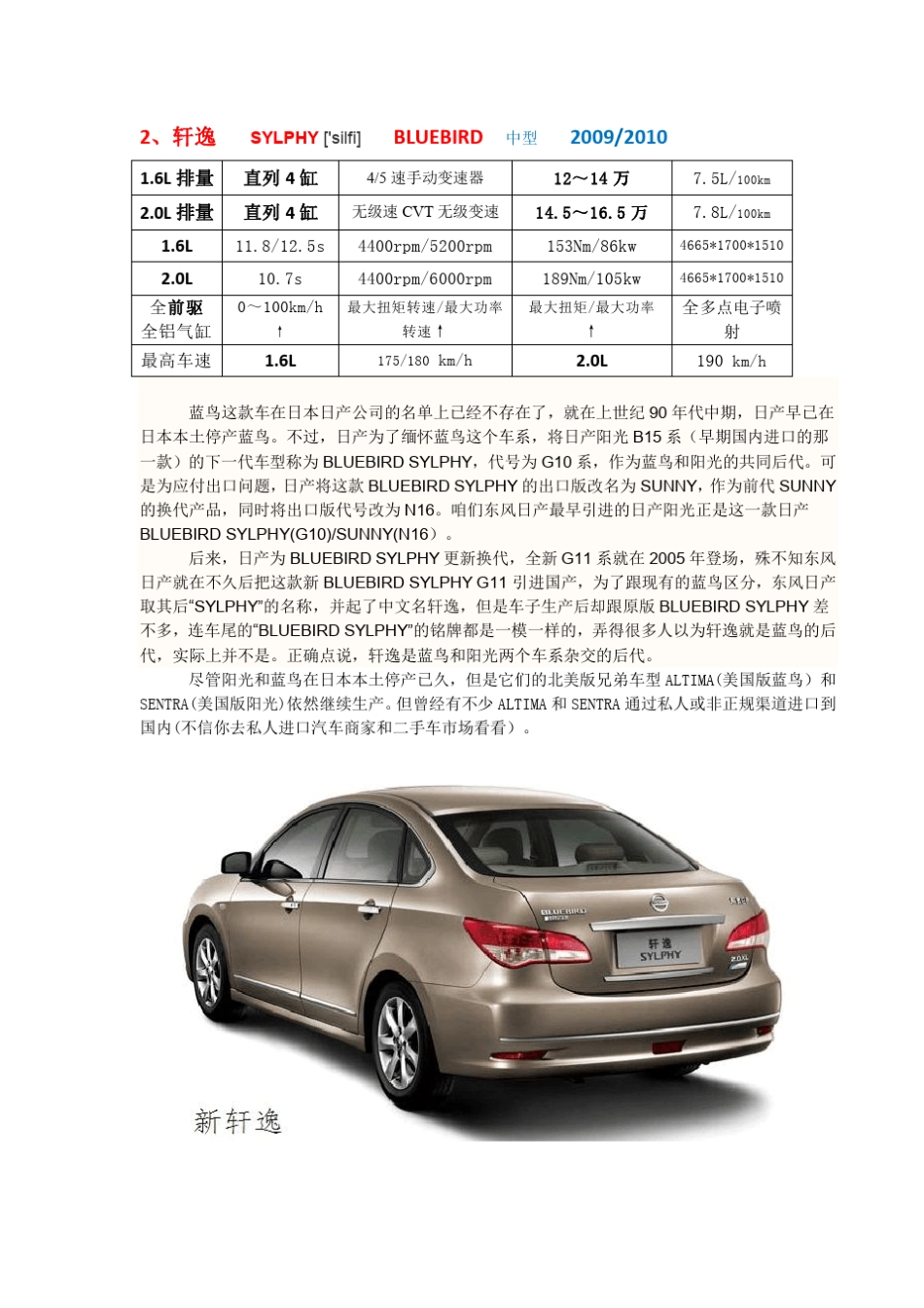 日产全部车型介绍(26款)买车必备_第3页