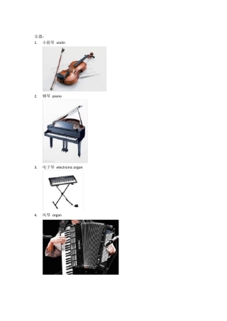 日常生活常用英文单词乐器(图)