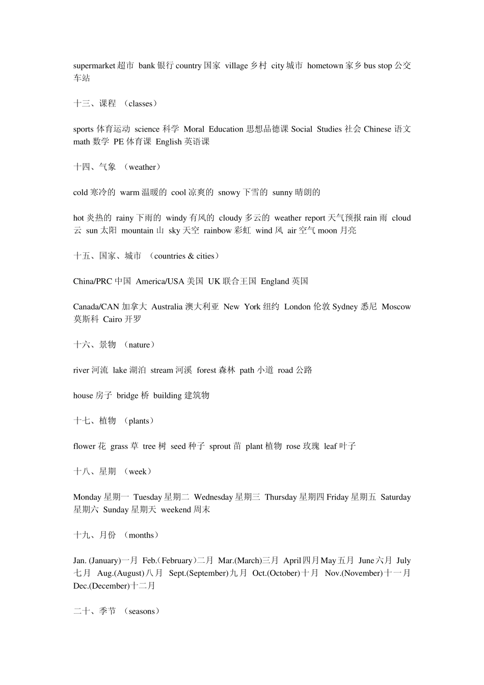 日常生活英语单词大全记忆,口语大全_第3页