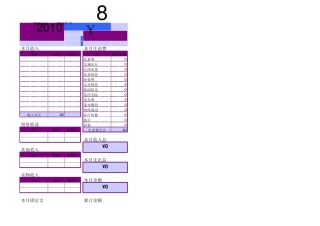 日常记账表格