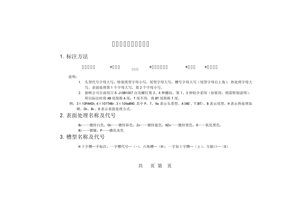 日标自攻螺钉规格_第1页